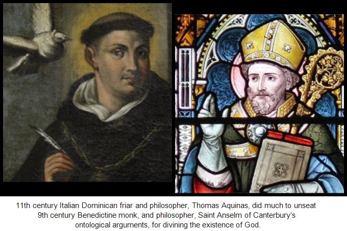 Aquinas and Anselm, captioned