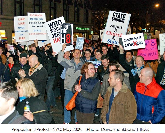 David Shankbone - flickr,  NYC Proposition 8 protest May 2009, 680x510, Captioned